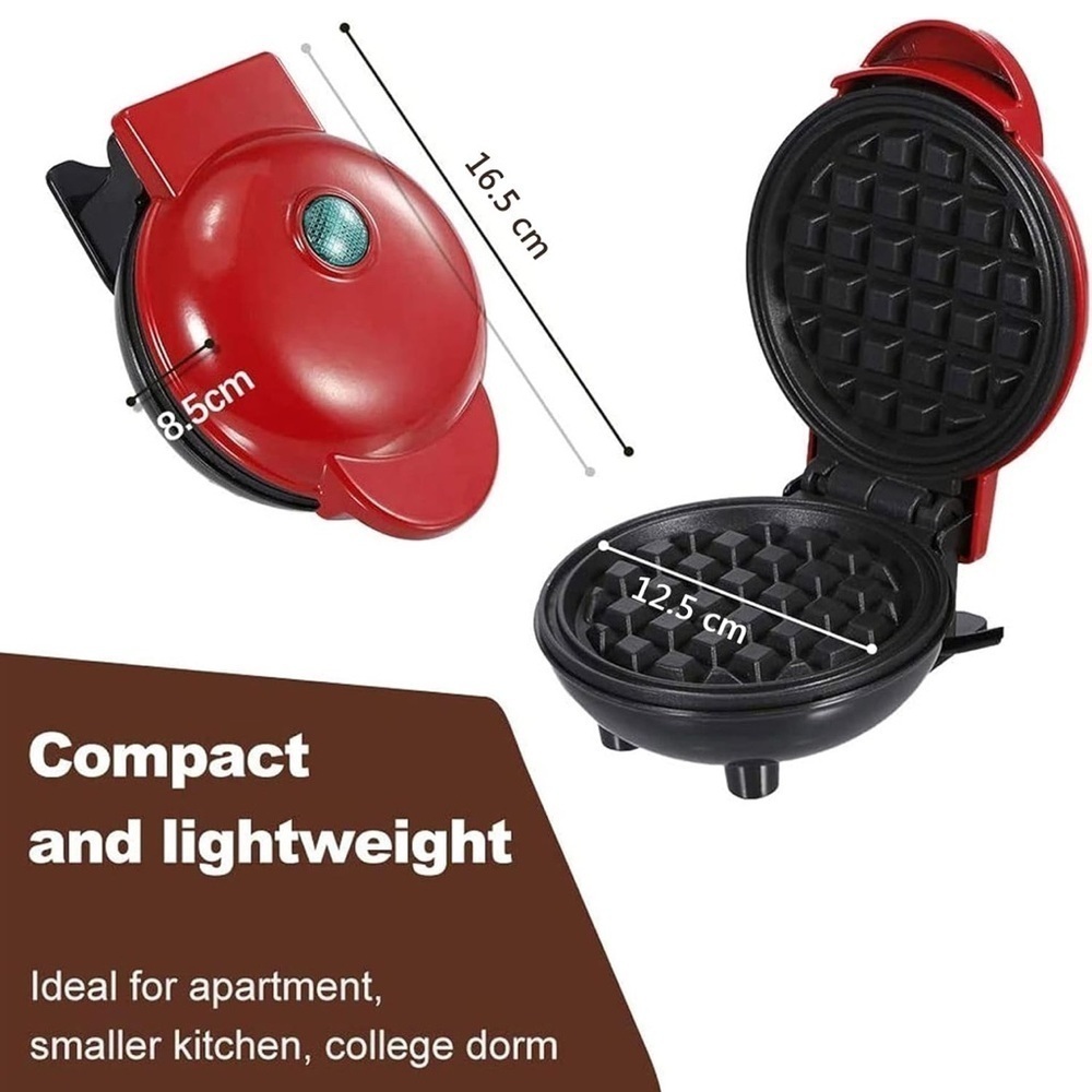 Dash Mini Maker: Aqua Mini Waffle Maker Machine - Pre-owned In Box - Picture 14 of 16